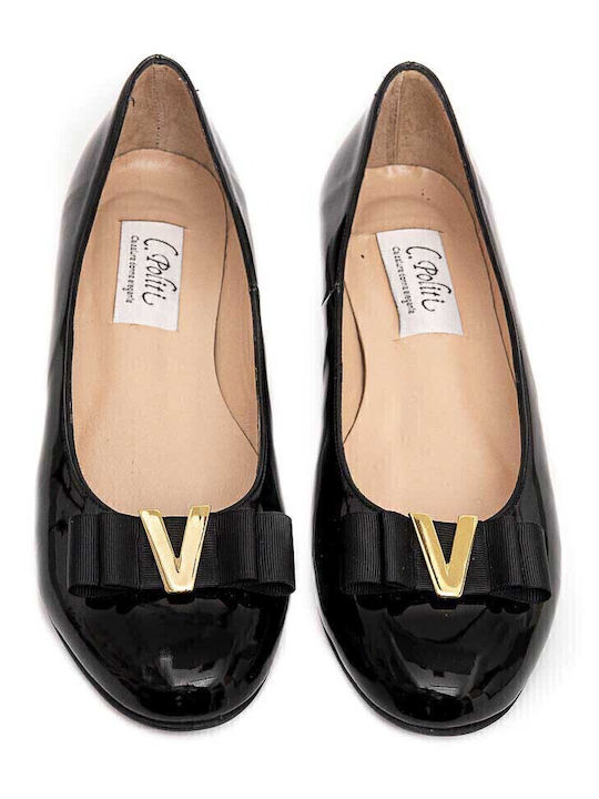 Anatomic Patent Leather Ballerinas Black