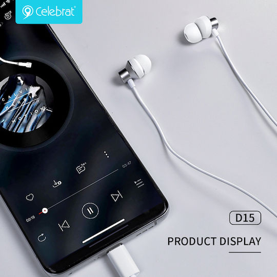 Celebrat In-ear Handsfree with USB-C Connector Black