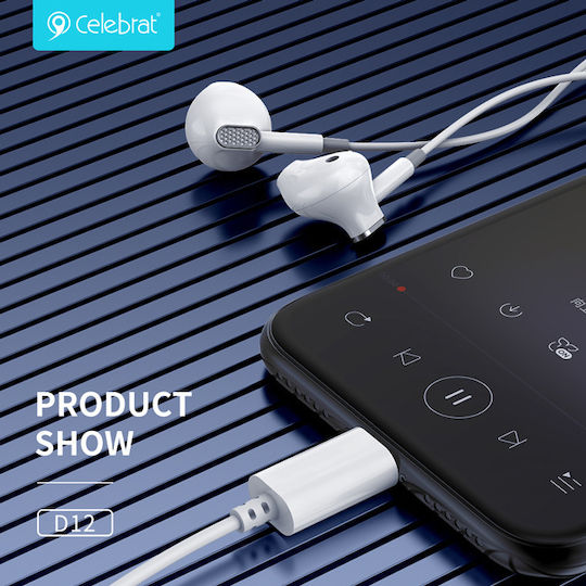 Celebrat Earbuds Handsfree with USB-C Connector White