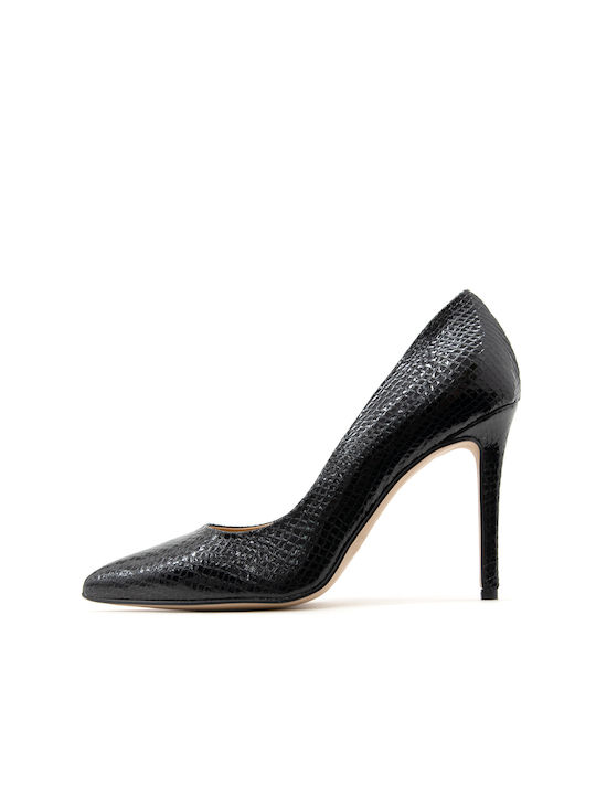 Altramarea Leather Black Heels