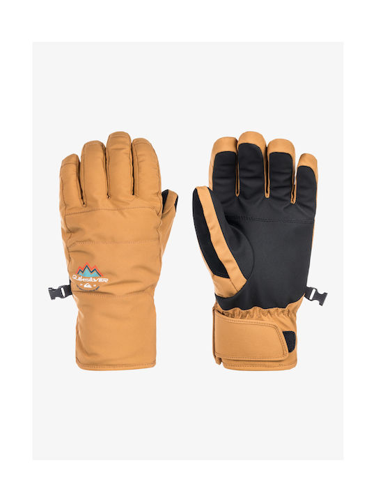 Quiksilver Cross Men's Ski & Snowboard Gloves Brown