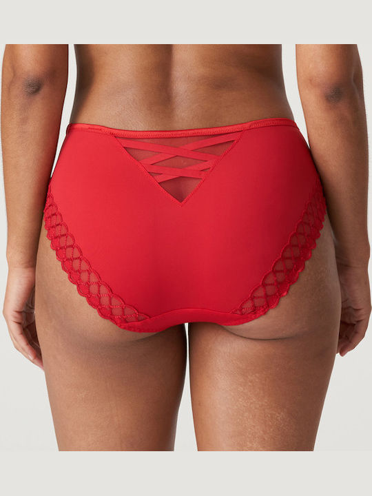Primadonna Lace Underwear Set with Bra & Slip Red
