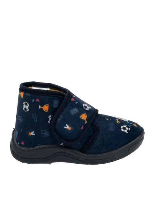Kinderhausschuhe Stiefel Blau