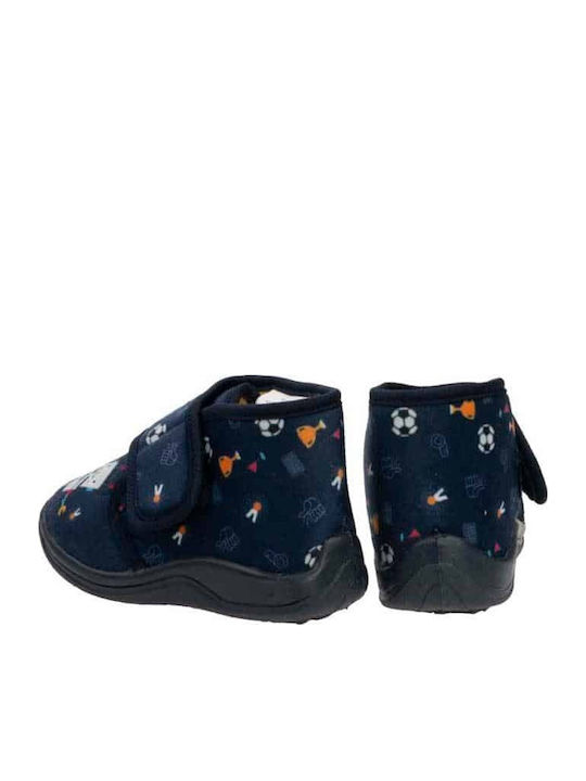 Kinderhausschuhe Stiefel Blau