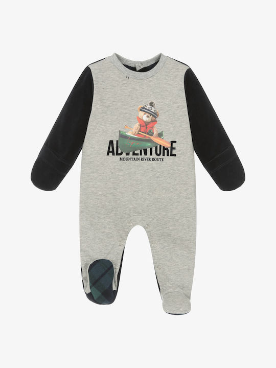 Lapin Baby Bodysuit Set Long-Sleeved Gray