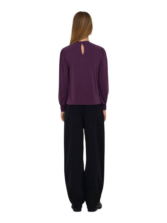 Only Women's Blouse Long Sleeve Purple