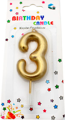 Birthday Candle "8" in Gold Color 8PRT14