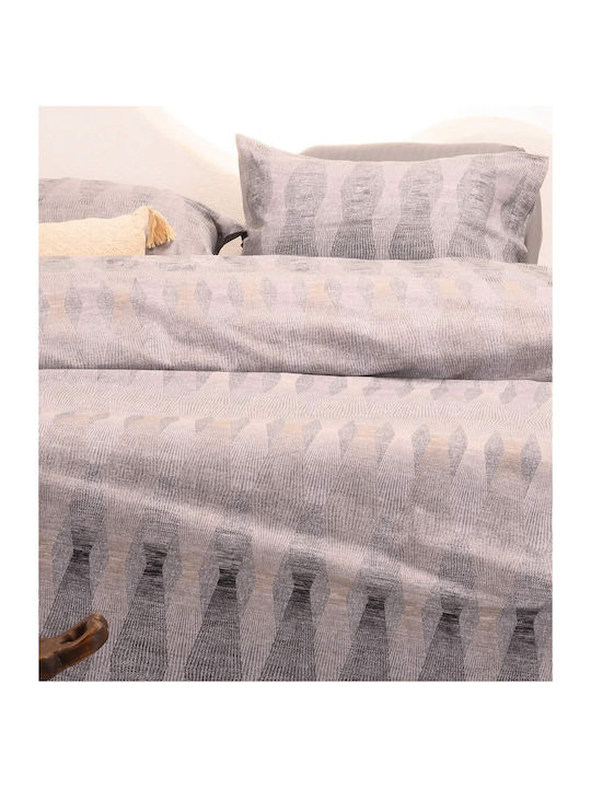 Melinen Mei Super Double Flannel Duvet Cover 225x245 Grey