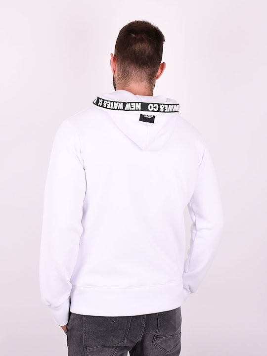 New Wave Men's Sweatshirt Jacket White