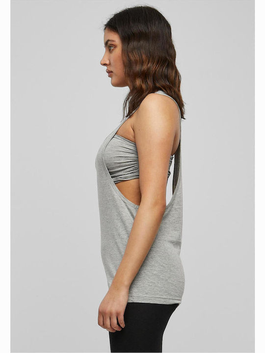 Women's Summer Blouse Cotton Sleeveless Gray