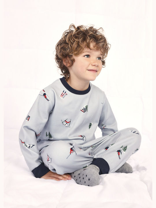 Mayoral Set Top & Bottom Kids Cotton Pyjamas Gray