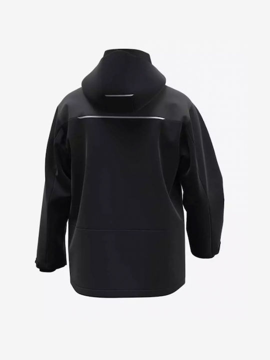 Safety Jogger Work Jacket Cold with Detachable Hood Black