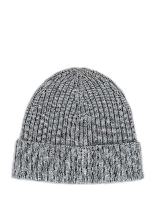 Hugo Boss Ribbed Beanie Cap Gray