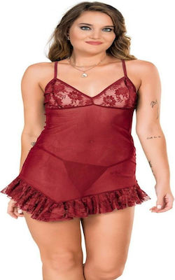 Moongirl 10082 Sara Baby Doll Plus Size Bordeaux