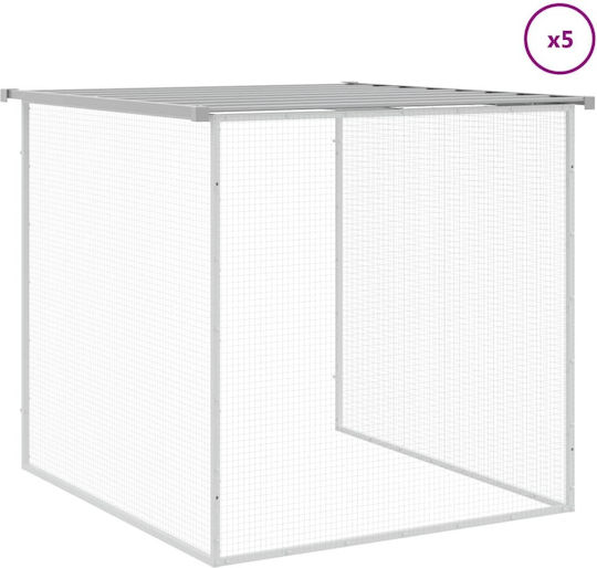vidaXL Poultry Coop of Galvanized Steel L6.03 x W0.98 x H0.9m