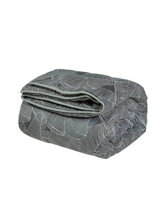 Das Home Πάπλωμα Μονό με Γέμιση Microfiber 160x240εκ. Happy Γκρί 550 GSM
