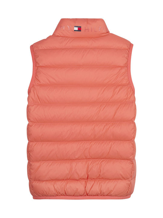 Tommy Hilfiger Παιδικό Casual Μπουφάν Αμάνικο Κοντό Πορτοκαλί