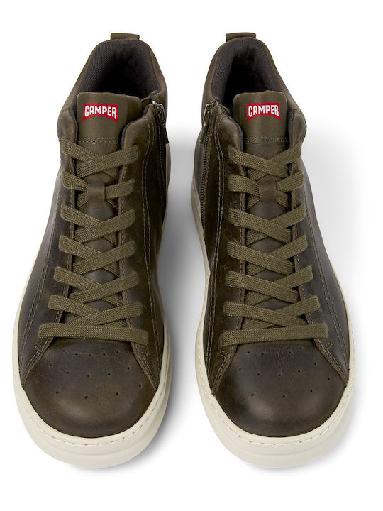 Runner Four Leather Green Men's Boots Anatomical