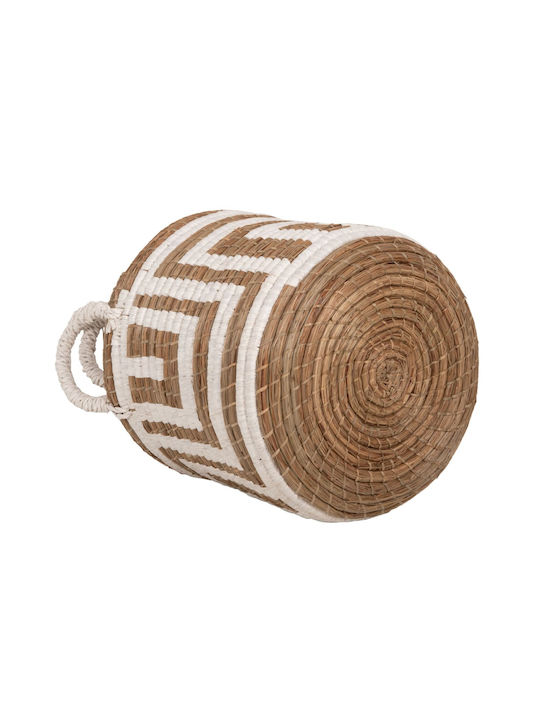 Freebox Decorative Basket Wicker with Handles White 36x36x32cm