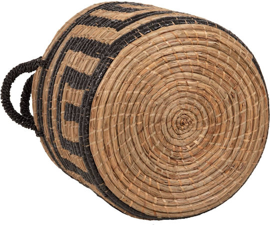 Freebox Decorative Basket Wicker with Handles Black 36x36x32cm