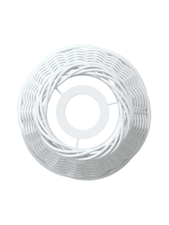 vidaXL Rotund Abajur Alb cu Diametru 15cm
