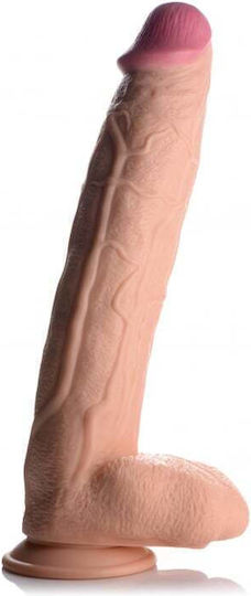 XR Dildo realist cu Testicule și Ventuză Flesh 33cm