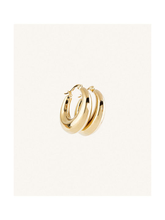 Hoops Earrings Hoops made of Steel Gold Plated