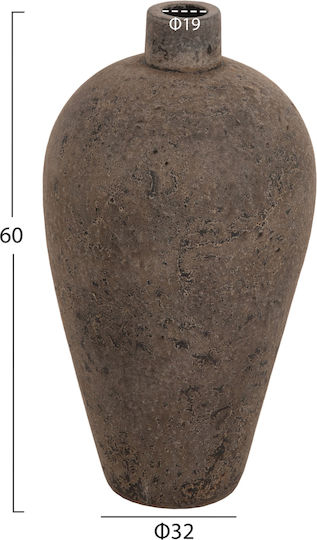 HomeMarkt Βάζο Δαπέδου Πήλινο Zati Πορτοκαλί 32xΥ60cm