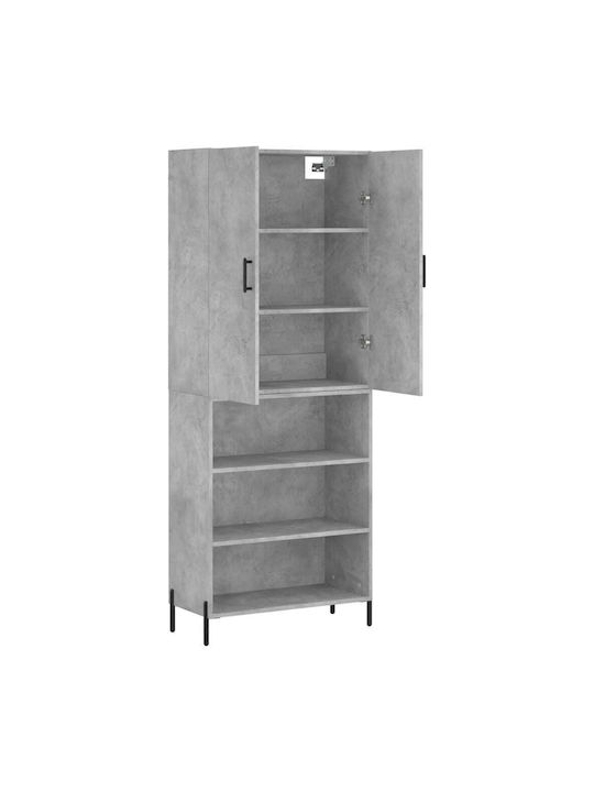 Bibliotecă Gri 69.5x34x180cm