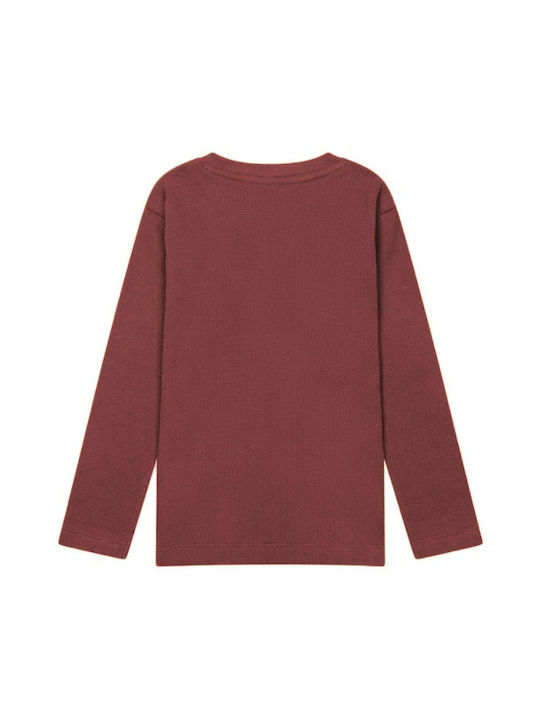 Minoti Kids Blouse Long Sleeve Burgundy