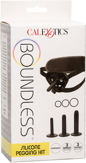 Calexotics Boundless Silicone Pegging Harness με Dildo σε Μαύρο Χρώμα