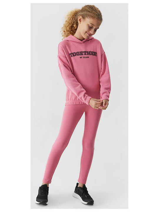 4F Kinder Sweatshirt mit Kapuze Rosa