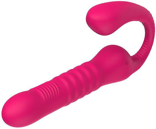 Kinksters Trägerlos Strap On mit Vibration in Fuchsie Farbe