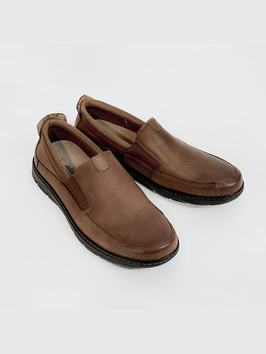 Adam's Shoes Leder Herren Mokassins in Braun Farbe