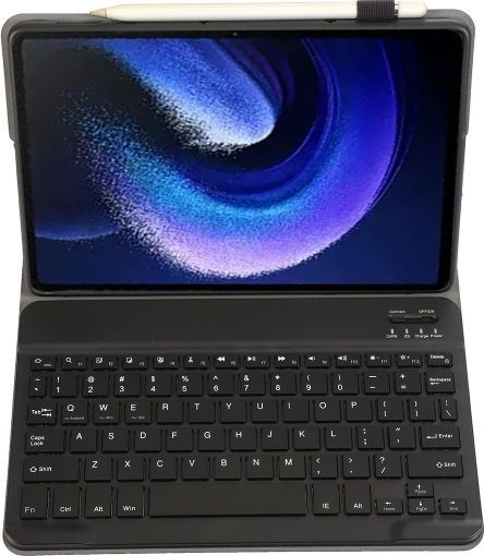 Lambskin Texture Flip Cover με Πληκτρολόγιο στα Αγγλικά US Μαύρη (Xiaomi Pad 6)