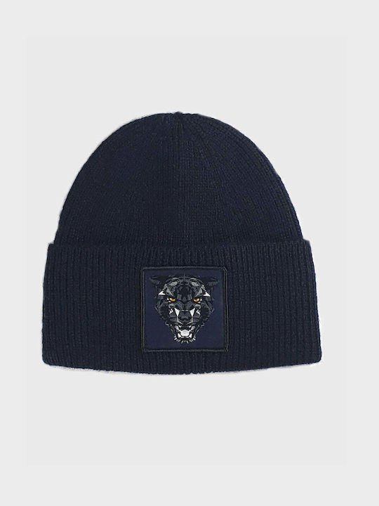 Kids Beanie Knitted Blue