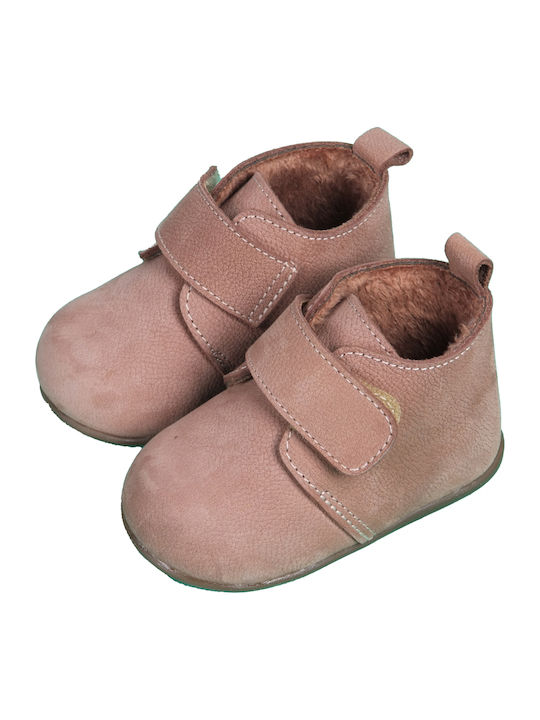 Babywalker Βαπτιστικά Δερμάτινα Μποτάκια Καφέ