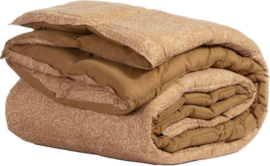 Nef-Nef Homeware Πάπλωμα Υπέρδιπλο με Γέμιση Microfiber 220x240εκ. Inspire Gold 330 GSM