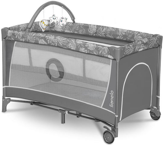 Lionelo Flower Baby Playpen with Changing Table and Grey Mattress 60x120cm