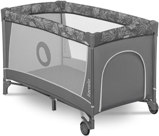 Lionelo Flower Baby Playpen with Changing Table and Grey Mattress 60x120cm