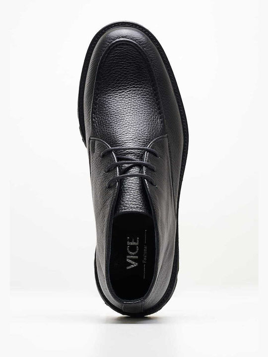 Leder Schwarz Herrenstiefel