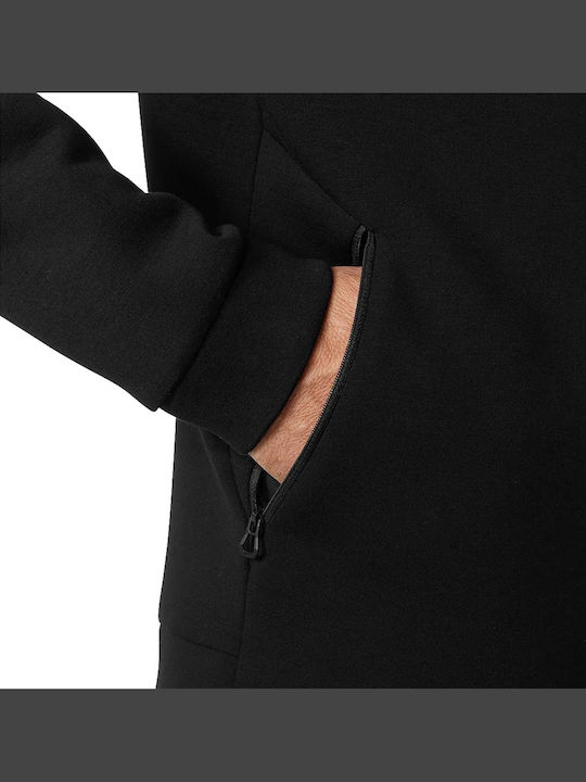 Men's Cardigan with Hood Black