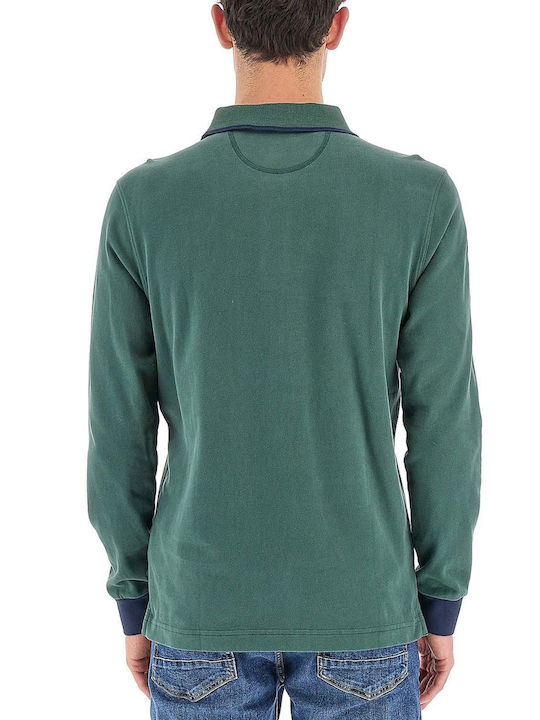 La Martina Men's Long Sleeve Blouse Polo Green