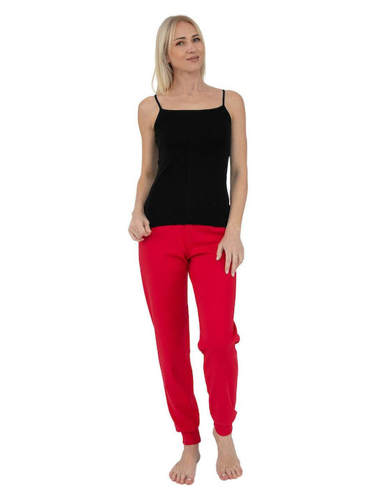 Women's T-Shirt with Spaghetti Strap Black