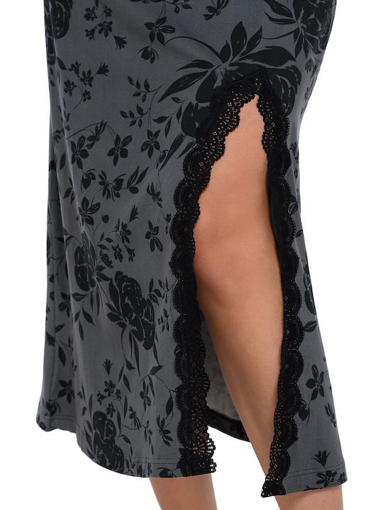 Clio Lingerie Νυχτικό Εγκυμοσύνης Γκρι