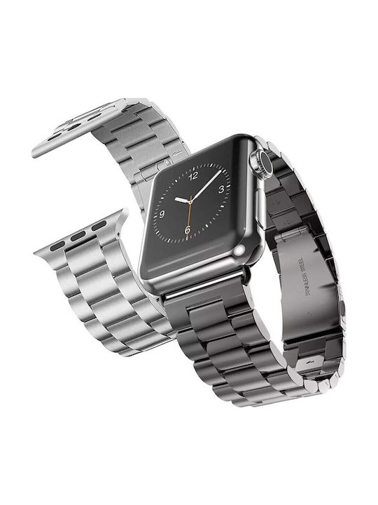 NO.1 Metallic-Armband Silber