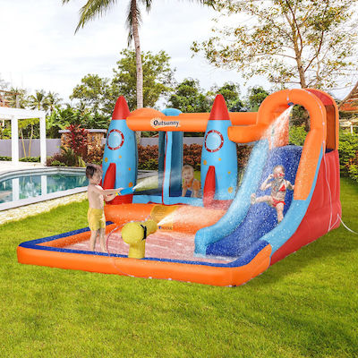 Outsunny Inflatable Bouncer Castle with Trampoline & Slide 350x250x185cm