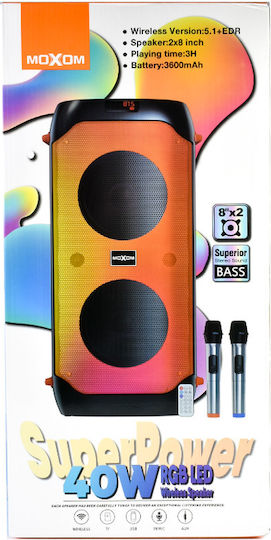 Moxom Speaker with RGB and Bluetooth 40W Black