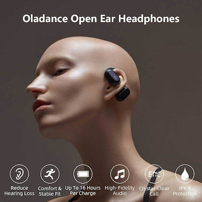 Oladance OLA02 Air Conduction Bluetooth Handsfree Ακουστικά με Αντοχή στον Ιδρώτα και Θήκη Φόρτισης Μπλε