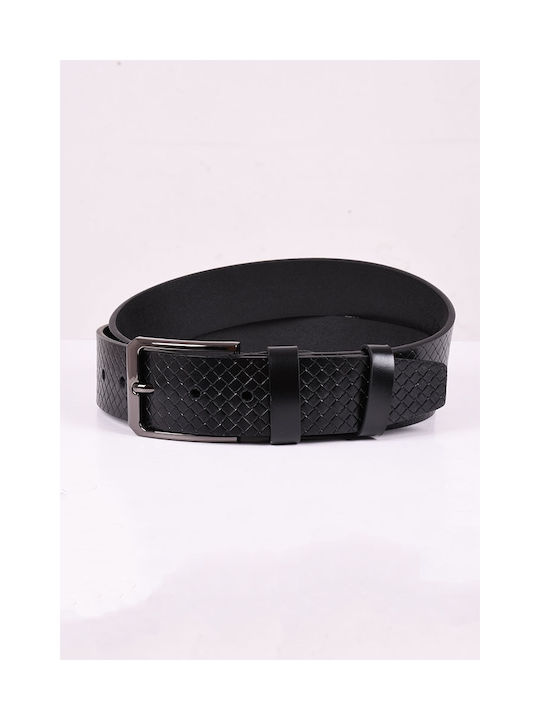 Mcan Men's Leather Belt Black